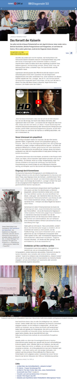 Screenshot ORF: Das Korsett der Kaiserin, #metoo debatte 