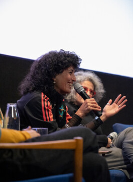 Foto von Panelgästen auf der Bühne im Stadtkino Wien 